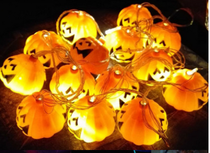 Pumpkin String Lights, 10 USB Lights